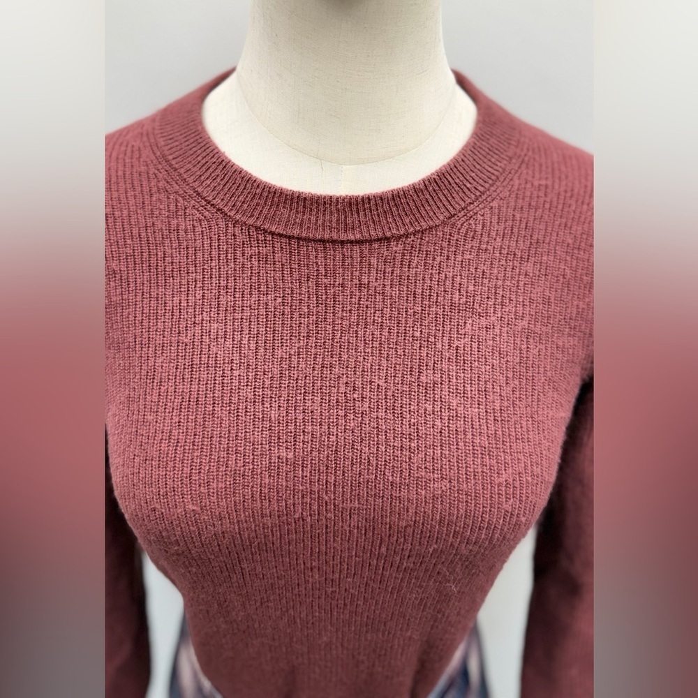 Madewell Women's Rich Red Crew Neck Sweater Size S - Picture 3 of 12